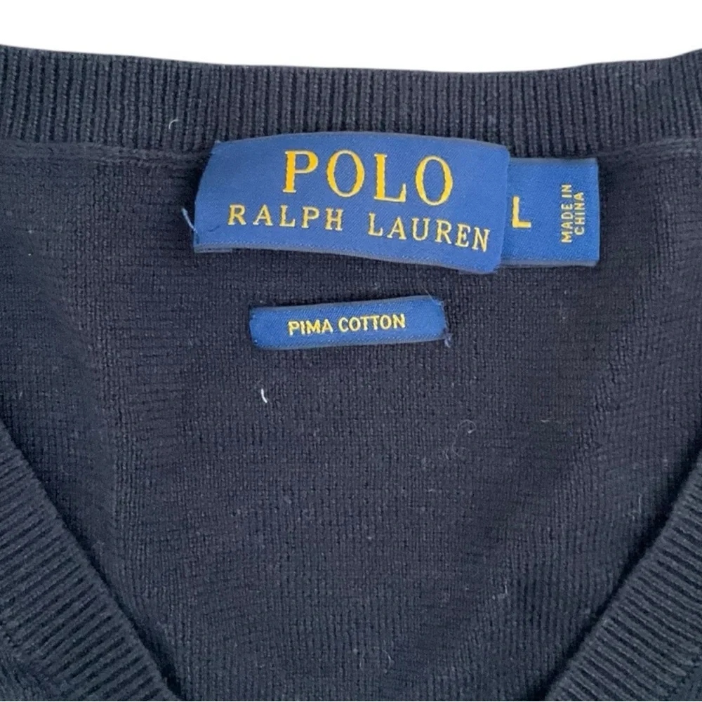 🧸 Polo Ralph Lauren Pima Cotton‎ V-Neck Sweater 👕 Size L